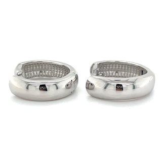 Sterling Silver Chunky Polished Hoop Earrings