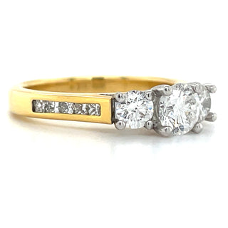 Lucy - 18ct Yellow Gold Three Stone Earth Grown Diamond Engagement Ring