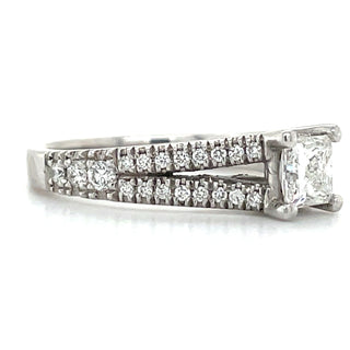 Camille - Platinum Princess Cut Split Shank Earth Grown Diamond Engagement Ring