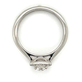 Luna - Platinum .83ct Cushion Halo Earth Grown Diamond Engagement Ring