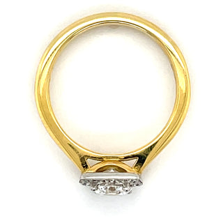 Maria - 18ct Yellow Gold .82ct Pavé Set Cushion Halo Earth Grown Diamond Engagement Ring