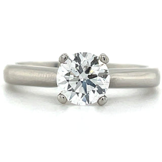 platinum round solitaire engagement ring