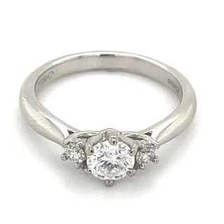 Lois - Platinum Three Stone Diamond Earth Grown Engagement Ring