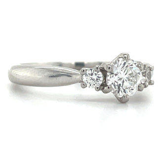 Lois - Platinum Three Stone Diamond Earth Grown Engagement Ring