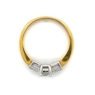 Allison - 18ct Yellow Gold Emerald Cut Three Stone Earth Grown Diamond Engagement Ring