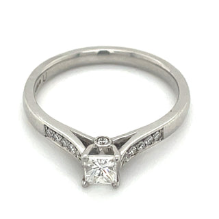 Platinum Princess Cut Solitaire Earth Grown Diamond Engagement Ring