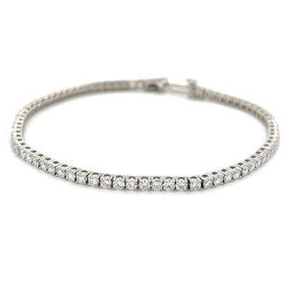 14ct White Gold 3.05ct Laboratory Grown Diamond Tennis Bracelet