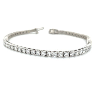 14ct White Gold 5.09ct Laboratory Grown Diamond Tennis Bracelet