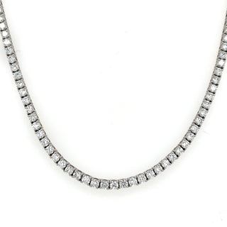14ct White Gold 3.32-3.35ct Laboratory Grown Diamond Tennis Necklace