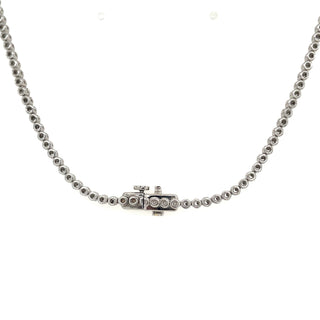 14ct White Gold 3.32-3.35ct Laboratory Grown Diamond Tennis Necklace