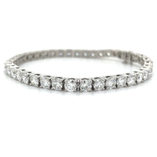 14ct White Gold 9.84ct Laboratory Grown Diamond Tennis Bracelet