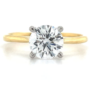 yellow gold round solitaire diamond engagement ring