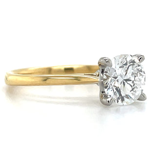 Ava - 18ct Yellow Gold 1.22ct Laboratory Grown Round Diamond Solitaire Engagement Ring