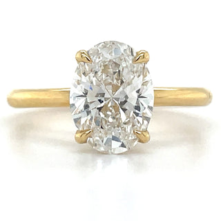 Yellow Gold Oval Diamond Engagement Ring