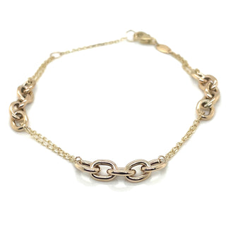 9ct Yellow Gold Belcher And Trace Bracelet