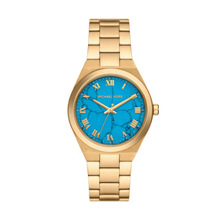 Michael Kors - Lennox Three Hand Gold Tone Stainless Steel Watch