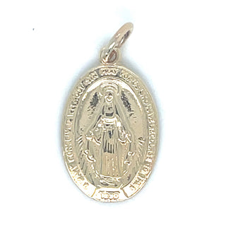 Vintage 9ct Yellow Gold Miraculous Medal Pendant