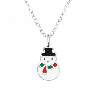 Children's Sterling Silver Snowman Necklace