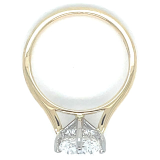 Valencia - 18ct Yellow Gold Laboratory Grown 3.56ct Oval Solitaire With Hidden Halo Engagement Ring And Castle Set Shoulders