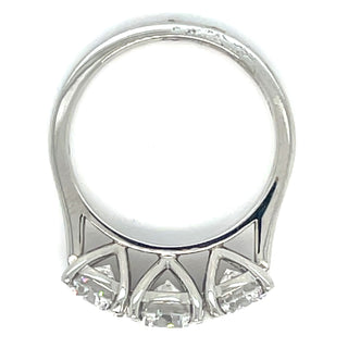 Platinum Laboratory Grown 2.56ct Three Stone Diamond Ring