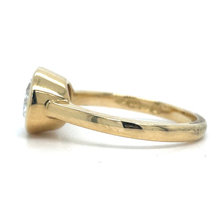 Inez - 18ct Yellow Gold Laboratory Grown 2.01ct Oval Bezel Set Diamond Ring