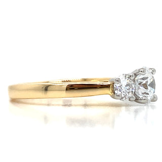 Nicole - 18ct Yellow Gold around Brilliant Three Stone 1.11ct Diamond Engagement Ring