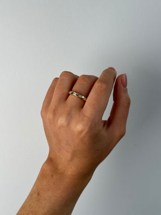 9ct Yellow Gold Gypsy Bezel Set Oval 0.23ct Laboratory Grown Diamond Ring