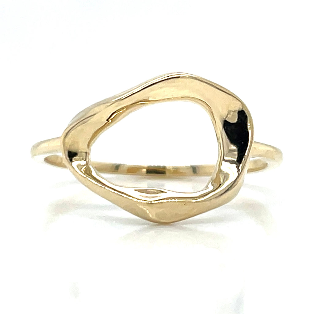 9ct Yellow Gold Irregular Wave Ring – Tadgh O Flynn Jewellers