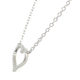 Sterling Silver Cz Heart Pendant