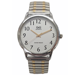Q&Q Stainless Steel Two Tone Expandable Gents Watch