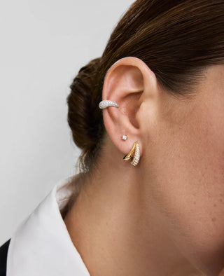 Ania Haie Gold Duet Stud Hoop Earrings