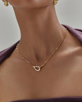 Ania Haie Gold Interlocked Pavé & Polished Knot Necklace