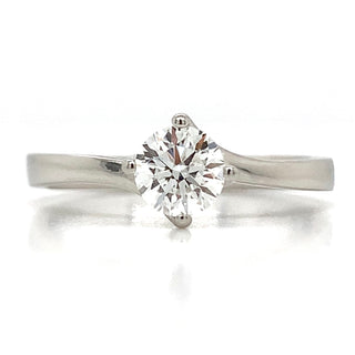 Mirielle - Platinum Twist .60ct Earth Grown Solitaire Engagement Ring