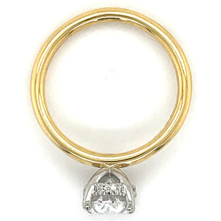 Joy - 18ct Yellow Gold Laboratory Grown 1.94ct Oval Solitaire Diamond Ring With Hidden Diamond Halo