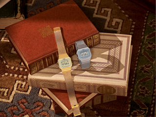 CASIO Vintage Digital Watch with Stainless Steel Mesh Strap