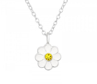 Childrens Sterling Silver Daisy Necklace