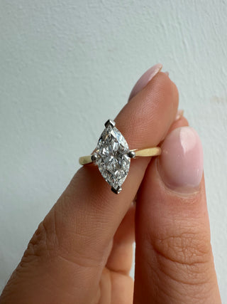 Margot - 18ct Yellow Gold 1.51ct Laboratory Grown Marquise Solitaire Diamond Engagement Ring