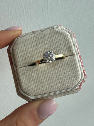 Hailey - 18ct Yellow Gold 1.41ct Laboratory Grown Round Brilliant Solitaire with Hidden Halo