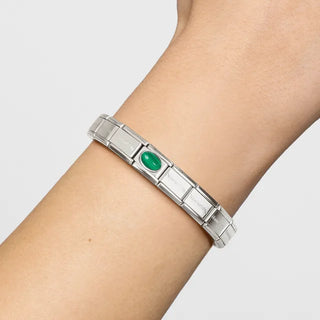 Composable Classic HARD STONES steel and 925 sterling silver Malachite