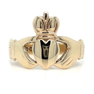 Vintage 9ct Yellow Gold Claddagh Ring