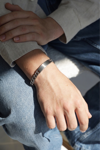 Gents Stainless Steel 3 to 1 Figaro ID Bracelet