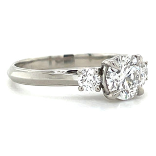 Anna - Platinum 1.10ct Laboratory Grown Three Stone Round Brilliant Diamond Engagement Ring