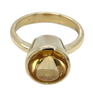 18ct Yellow Gold Earth Grown 3.70ct Round Citrine Ring