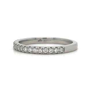 Evelyn Ring Set - Platinum Laboratory Grown 4.30ct Round Brilliant Solitaire With Hidden Halo And Castle Set Diamond Band Ring Set