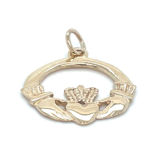 Vintage 9ct Yellow Gold Claddagh Pendant