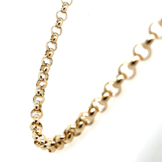 Vintage 9ct Yellow Gold Round 20” Round Belcher Chain
