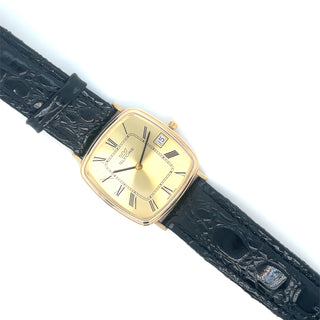 Glycine 9ct Yellow Gold Square Face Ladies Watch