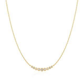 Ania Haie Gold Graduated Bezel-Set Necklace