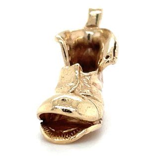 Vintage 9ct Yellow Gold Torn Boot Charm