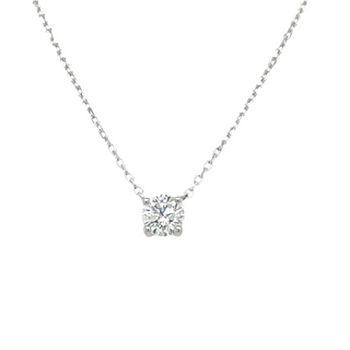 14ct White Gold Laboratory Grown 0.25ct Floating Diamond Pendant